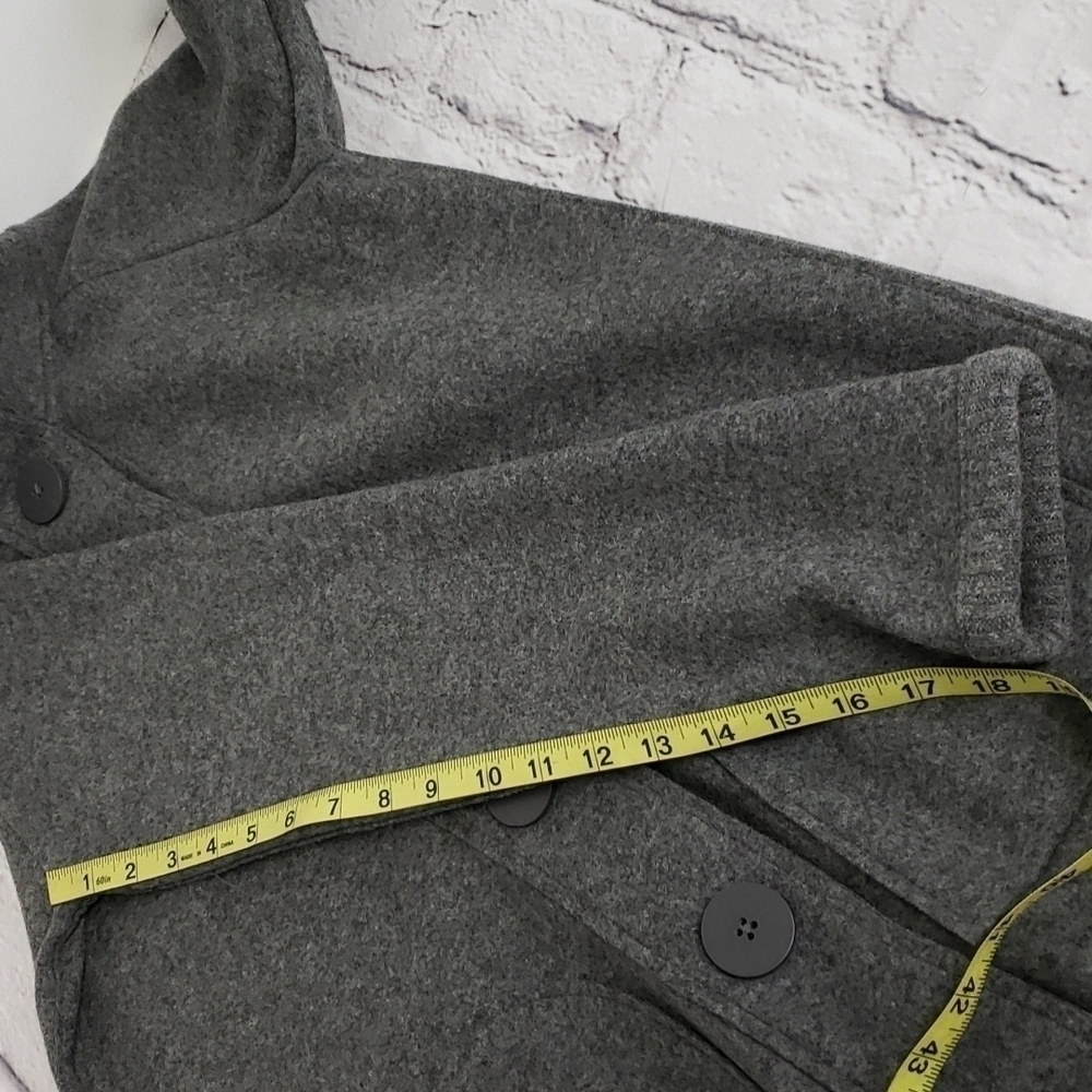 Jones New York Signature Wool/Nylon Grey Car Coat Jacket Lightweight Unlined EUC - Picture 11 of 16